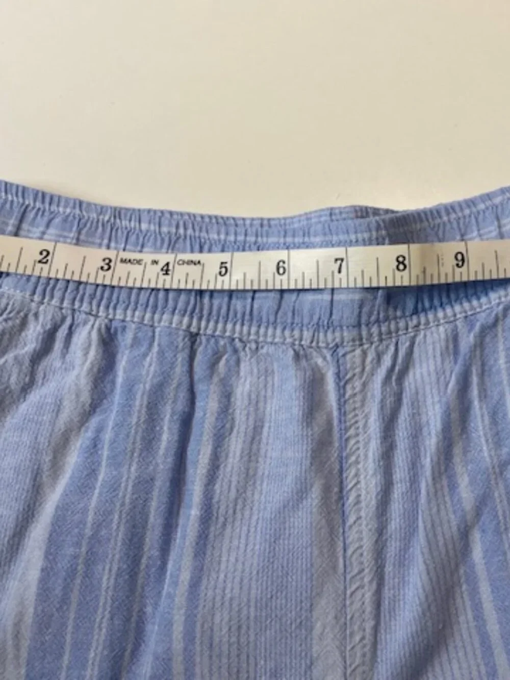Tahari light blue cropped pull-on pants relaxed fit sz S